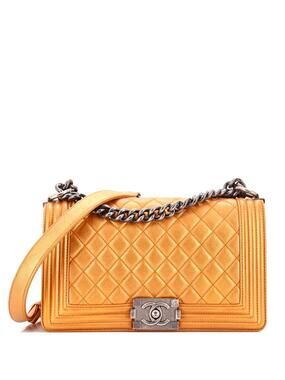 Chanel Boy Flap Bag Quilted Metallic #225903C36B